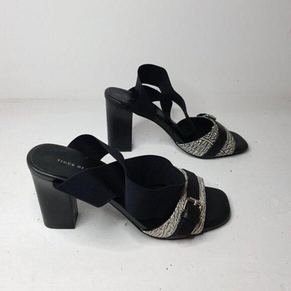Tiger of Sweden Chunky Heel Ankle Elastic Strap Sandal Size 38 - Picture 1 of 9